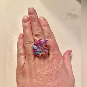 New Seashell adjustsble Ring (plastic shell)
